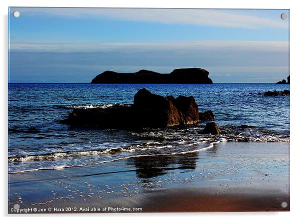 HEBRIDES BEAUTIFUL BAYBLE BEACH OF LEWIS 14 Acrylic by Jon O'Hara