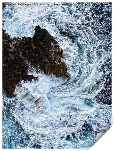 North Majorca Seascape Print by Keith Barker