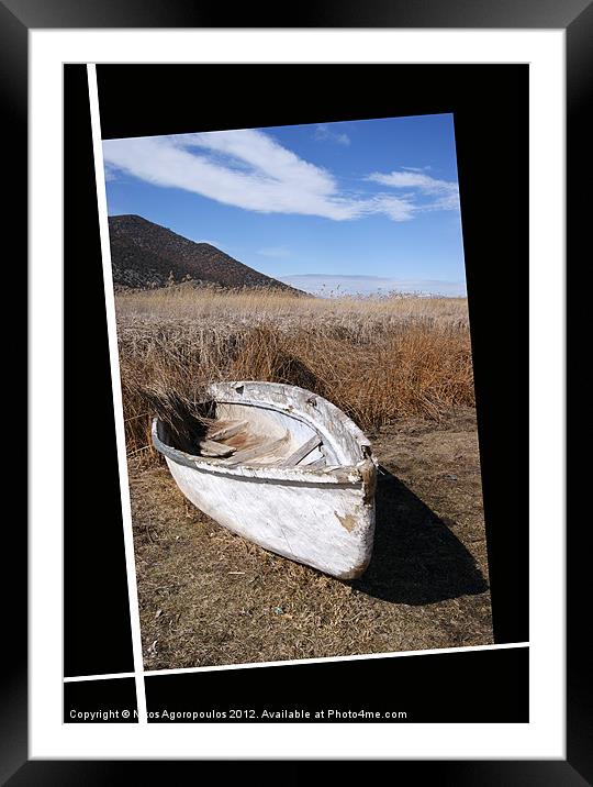 White hull Framed Mounted Print by Alfani Photography