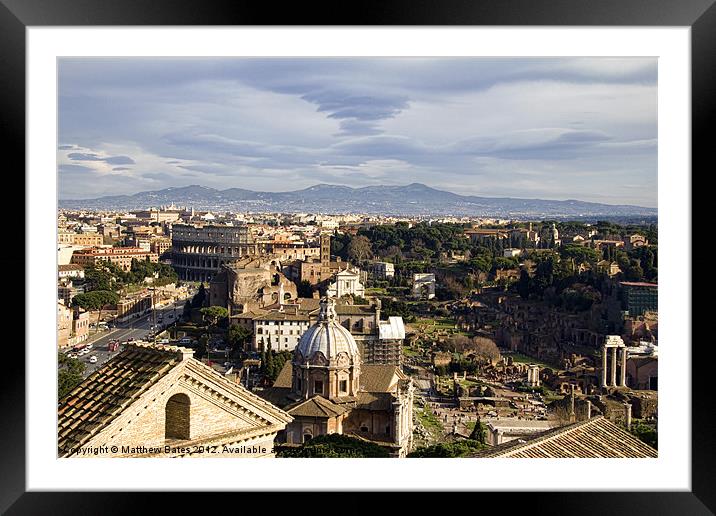 Aerial View of Rome Framed Mounted Print by Matthew Bates
