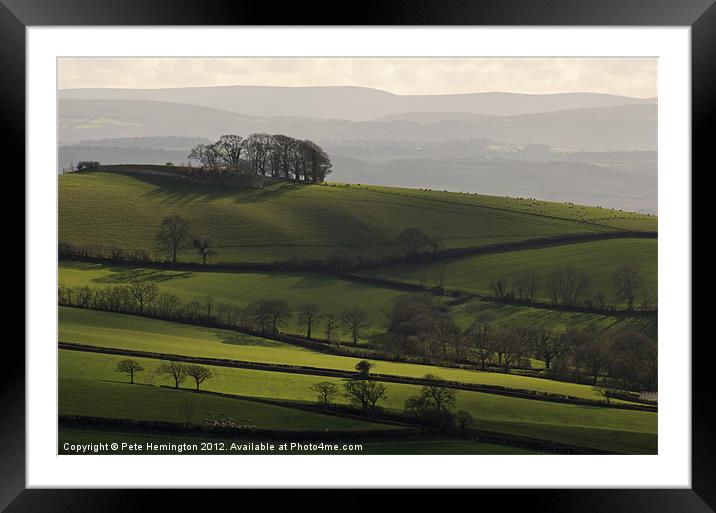 Hills and fields Framed Mounted Print by Pete Hemington