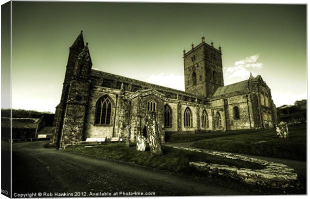 St Davids Cathedral Canvas Print by Rob Hawkins