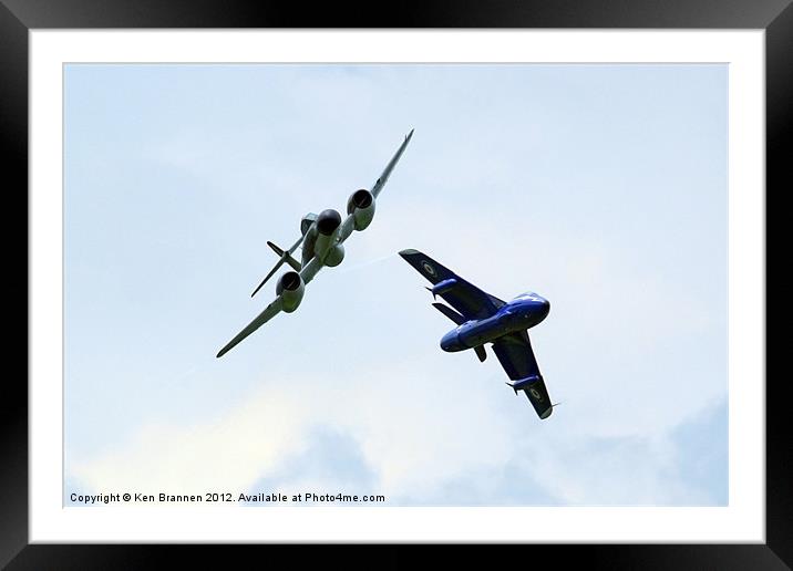 Gloster Meteor and Hawker Hunter Framed Mounted Print by Oxon Images