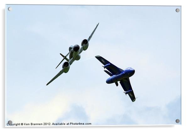Gloster Meteor and Hawker Hunter Acrylic by Oxon Images