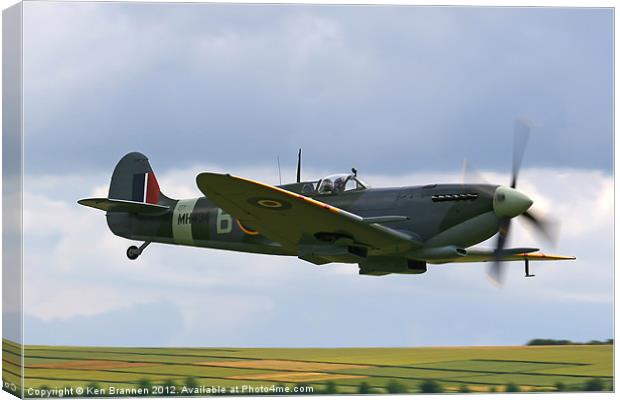 Spitfire MH434 Canvas Print by Oxon Images