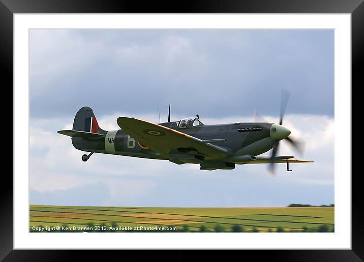 Spitfire MH434 Framed Mounted Print by Oxon Images