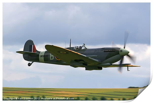 Spitfire MH434 Print by Oxon Images