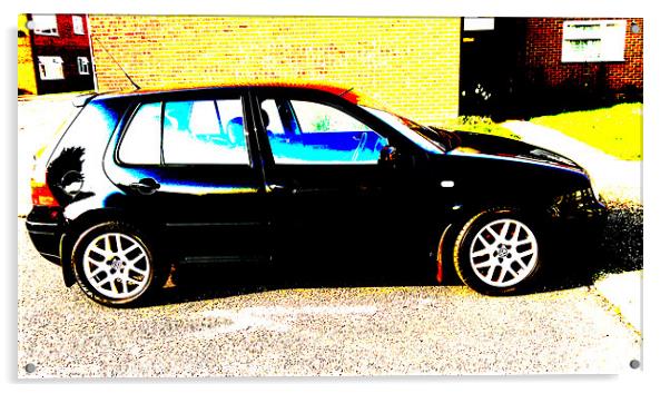 the iconic golf gti Acrylic by linda cook