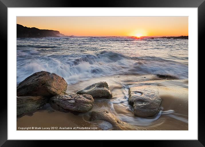 Golden Sand Framed Mounted Print by Mark Lucey