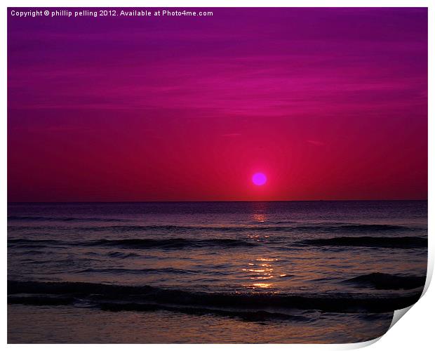 Purple Sunrise Print by camera man