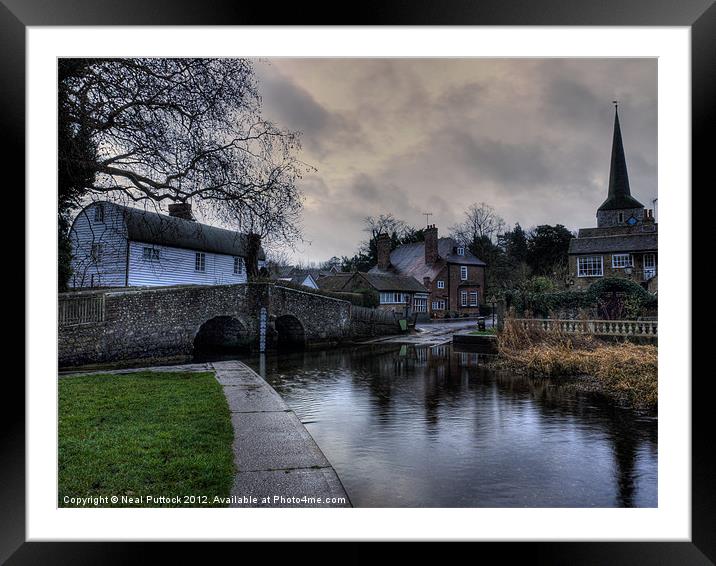 River at Eynsford Framed Mounted Print by Neal P