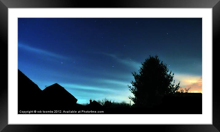 NIGHT SKY SILHOUETTE Framed Mounted Print by Rob Toombs