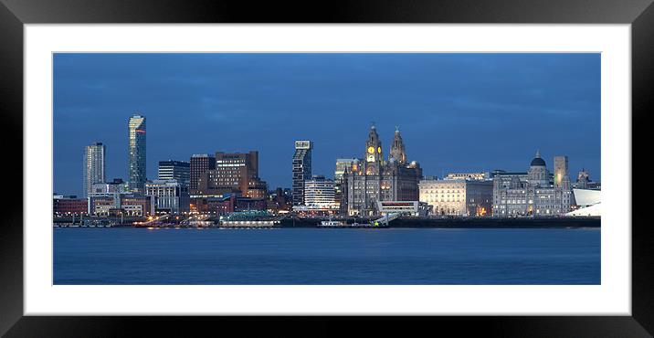 Liverpool City View Framed Mounted Print by Gail Johnson