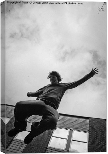 Parkour, Free Runner Canvas Print by Dawn O'Connor