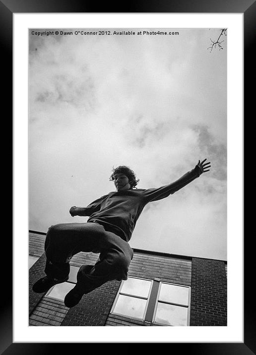 Parkour, Free Runner Framed Mounted Print by Dawn O'Connor