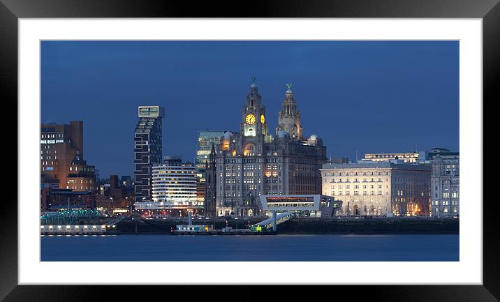 Liverpool City View Framed Mounted Print by Gail Johnson