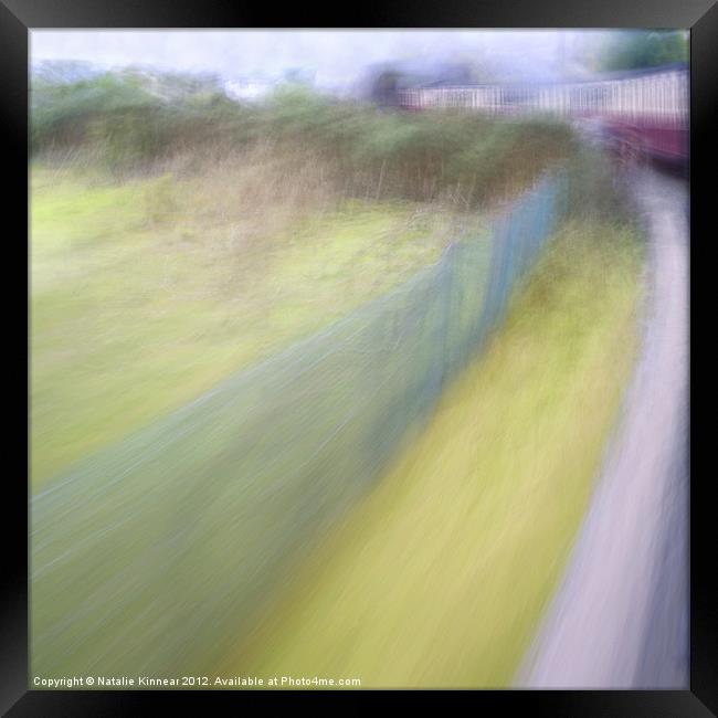 Steam Train Abstract Framed Print by Natalie Kinnear