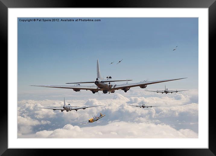 B17- 12 0'clock High Framed Mounted Print by Pat Speirs