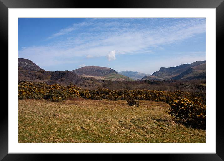 view to Snowdon Framed Mounted Print by Gail Johnson