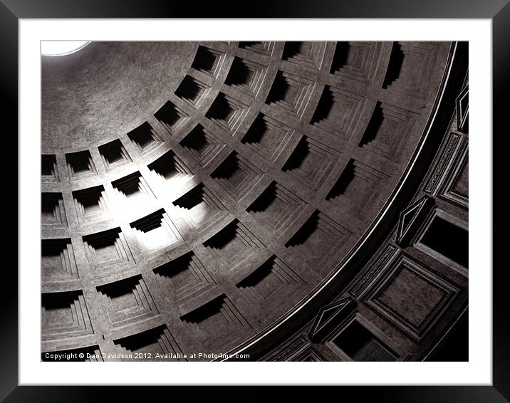 Inside the Pantheon Framed Mounted Print by Dan Davidson