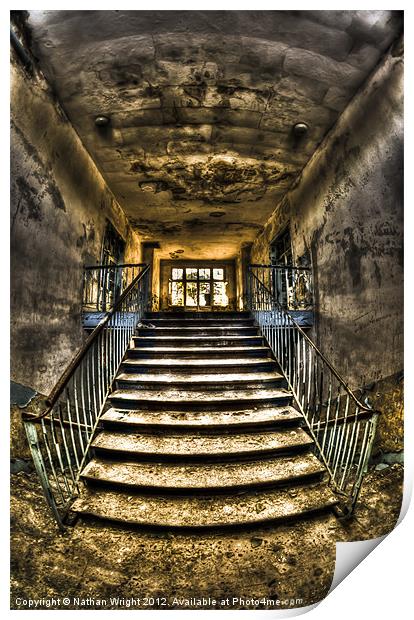 Forgotten stairs Print by Nathan Wright