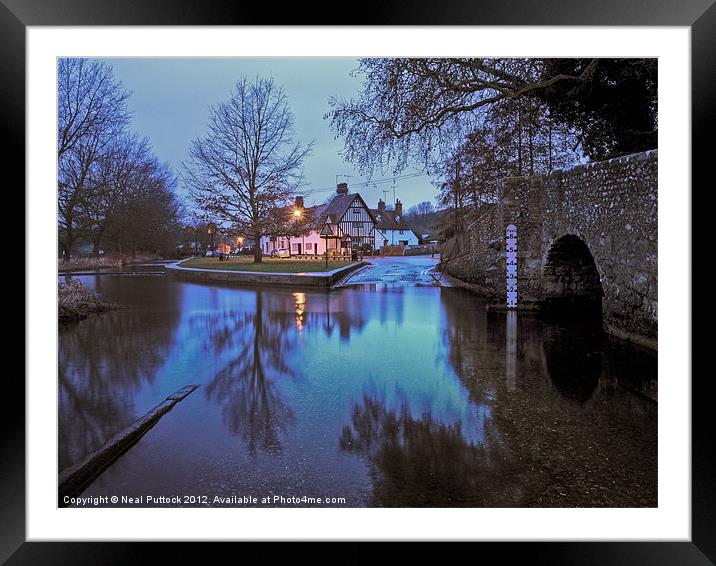 Eynsford Ford at Dawn Framed Mounted Print by Neal P