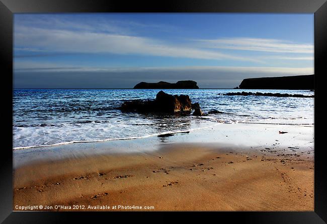 HEBRIDES BEAUTIFUL BAYBLE BEACH OF LEWIS 19 Framed Print by Jon O'Hara