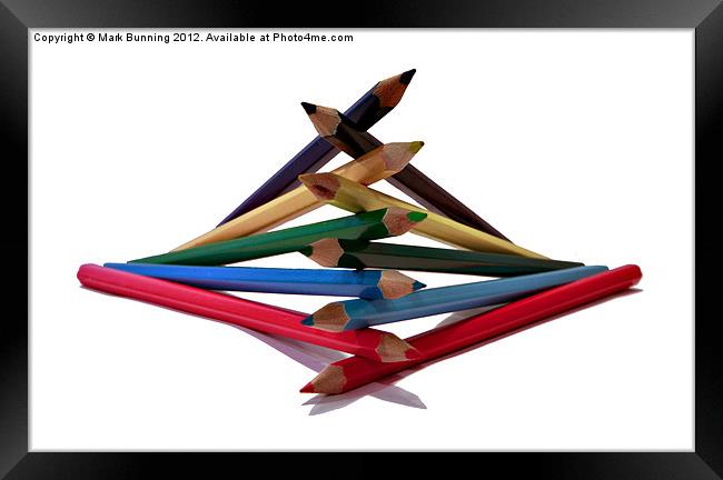 Coloured pencils Framed Print by Mark Bunning