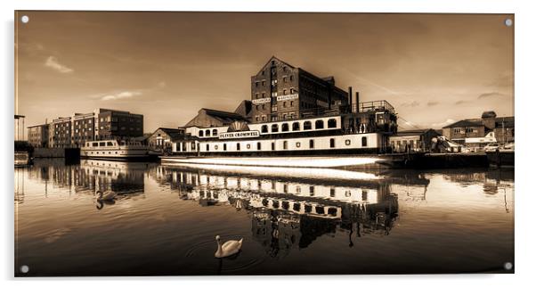 Gloucester Docks Acrylic by Mike Gorton