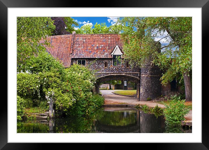 Pulls Ferry Norwich Framed Mounted Print by meirion matthias