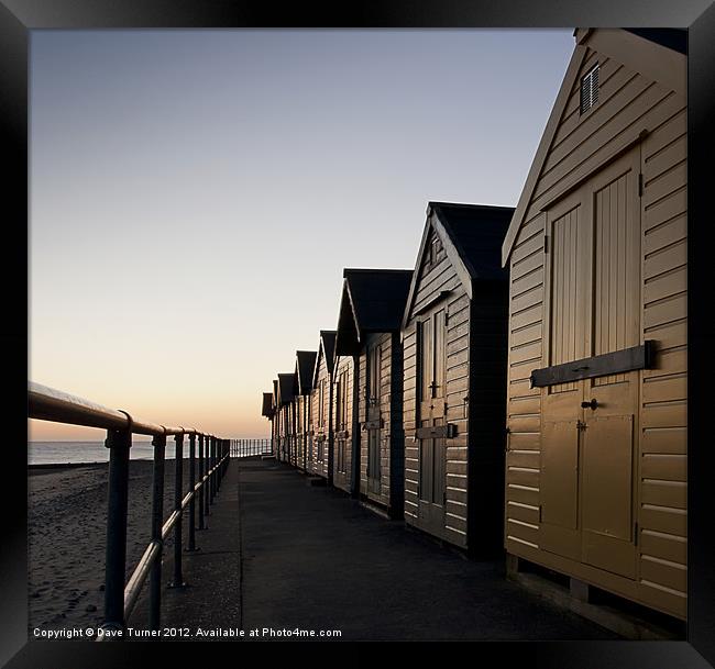 Beach Huts, Cromer, Norfolk Framed Print by Dave Turner