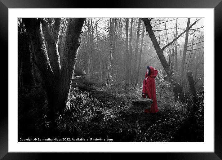 Little Red Riding Hood Framed Mounted Print by Samantha Higgs
