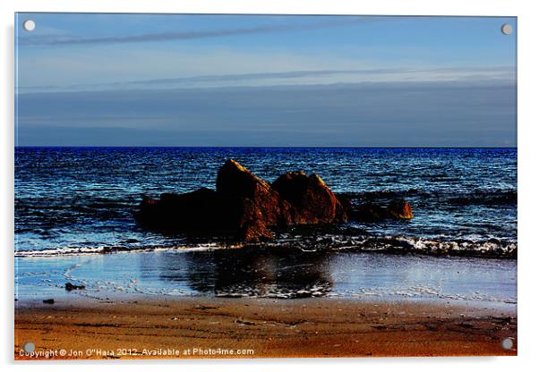 HEBRIDES BEAUTIFUL BAYBLE BEACH OF LEWIS 25 Acrylic by Jon O'Hara