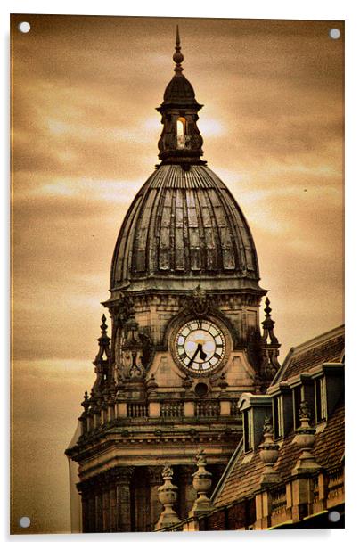 Leeds Town Hall Acrylic by Maria Tzamtzi Photography