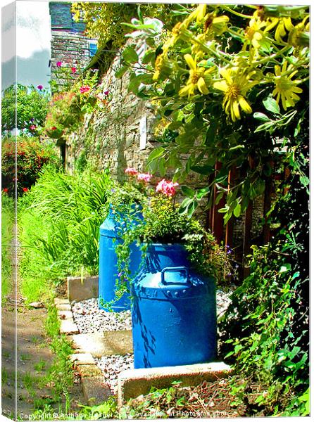 The Blue Milk Churns Canvas Print by Anthony Hedger