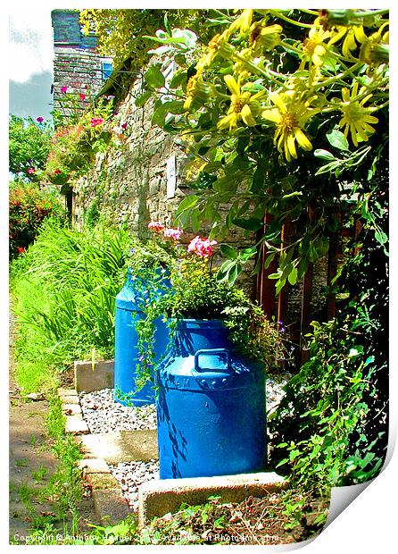 The Blue Milk Churns Print by Anthony Hedger