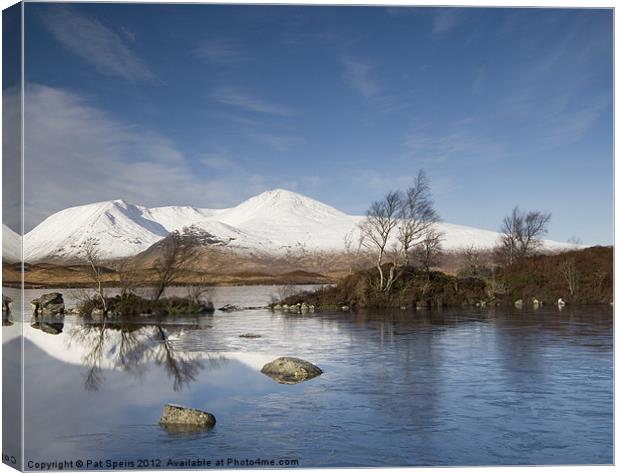 Rannoch Moor in Winter Canvas Print by Pat Speirs