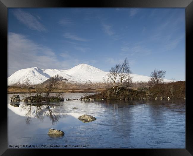 Rannoch Moor in Winter Framed Print by Pat Speirs