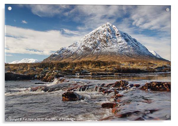 Buchaille Etive Mhor Acrylic by Pat Speirs