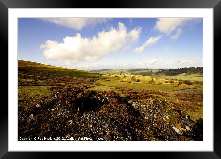 The valleys of North Wales Framed Mounted Print by Rob Hawkins