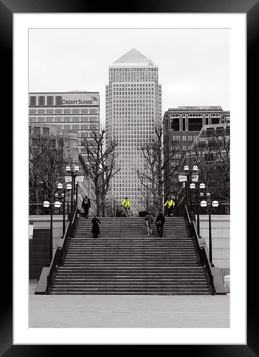 Stair way to Canary Wharf  Framed Mounted Print by Jack Jacovou Travellingjour