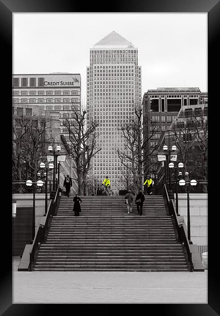 Stair way to Canary Wharf  Framed Print by Jack Jacovou Travellingjour