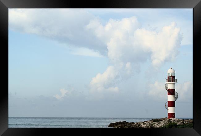 Cancun Lighthouse Framed Print by Frankie Arkell