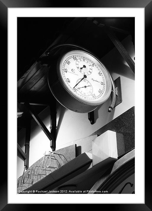 Wall Clock Framed Mounted Print by Rachael Hood
