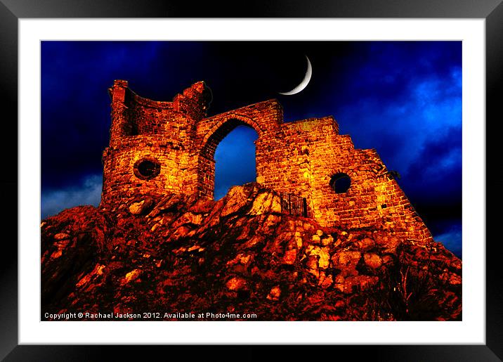 Moonlit Castle Framed Mounted Print by Rachael Hood