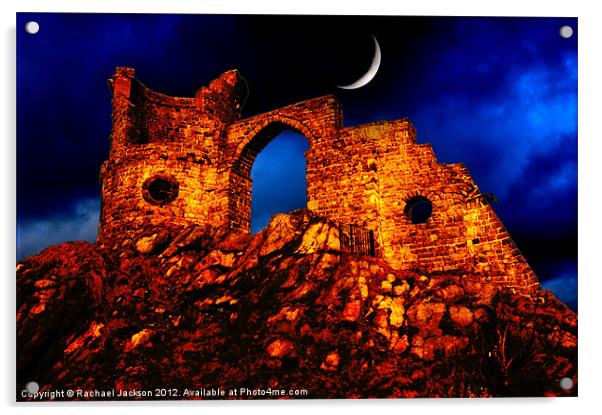 Moonlit Castle Acrylic by Rachael Hood