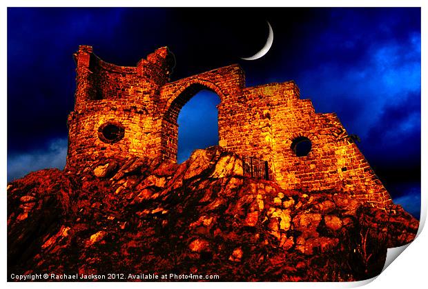 Moonlit Castle Print by Rachael Hood
