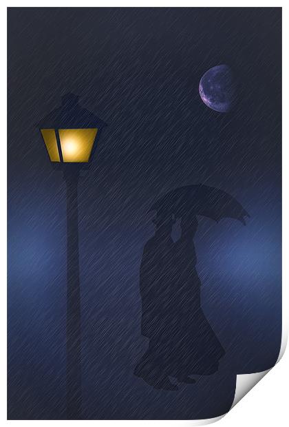 I LOVE A RAINY NIGHT Print by Tom York