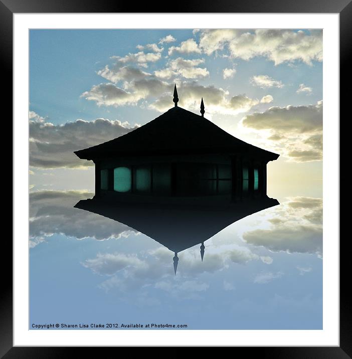Summer sky house Framed Mounted Print by Sharon Lisa Clarke