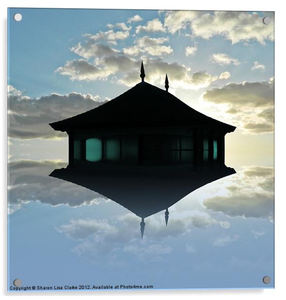 Summer sky house Acrylic by Sharon Lisa Clarke